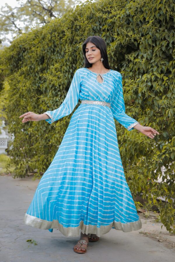 Stunning Lehriya Gown - Image 2