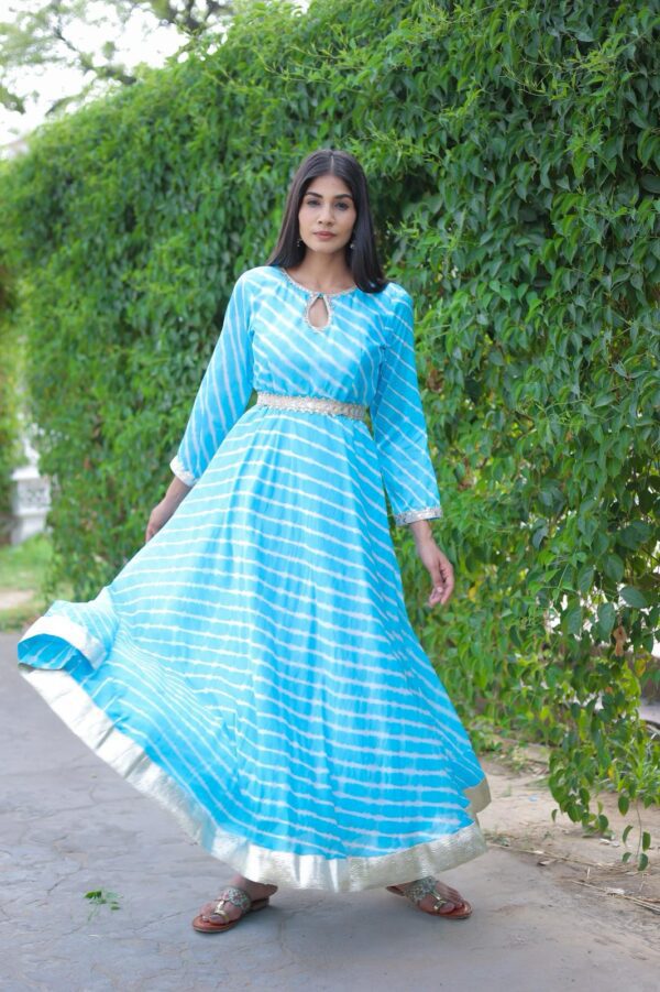 Stunning Lehriya Gown - Image 8